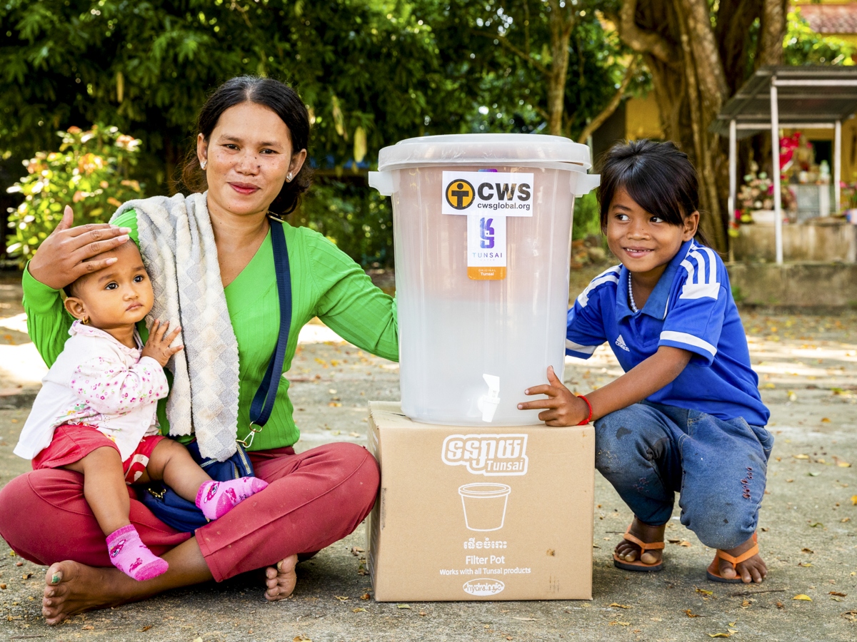 A household water filter