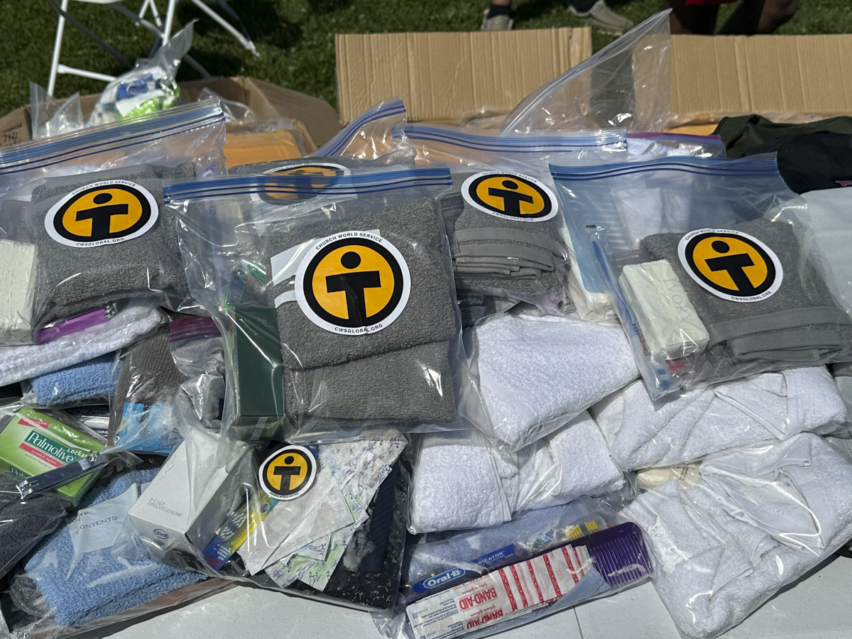 Feminine hygiene products for a refugee women's community center overseas
